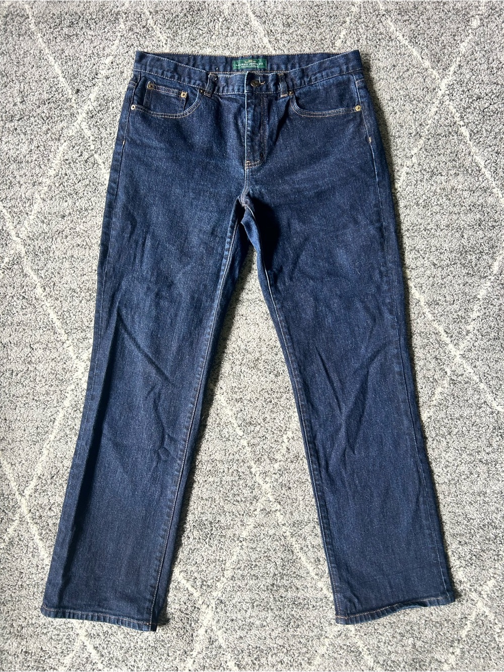 Lauren Ralph Lauren Women's Dark Blue Straight-Leg Jeans Classic